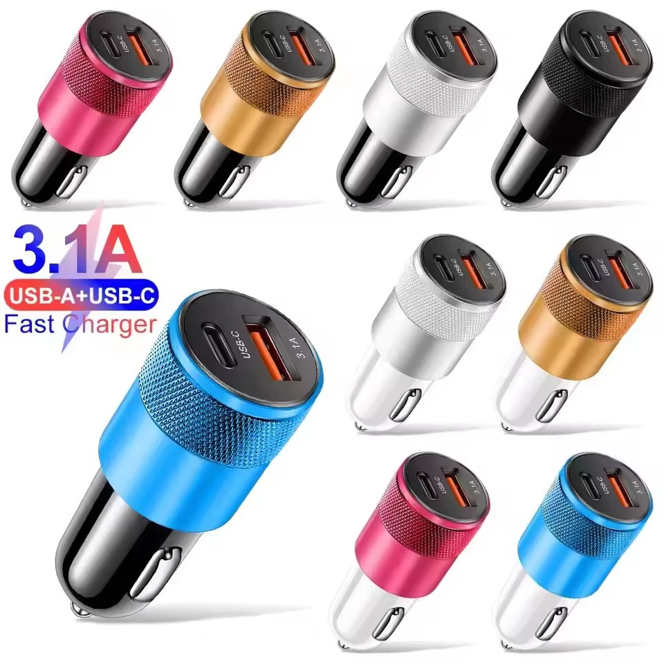 Travel Plug Type C - Cargador de coche USB 3.1A tipo