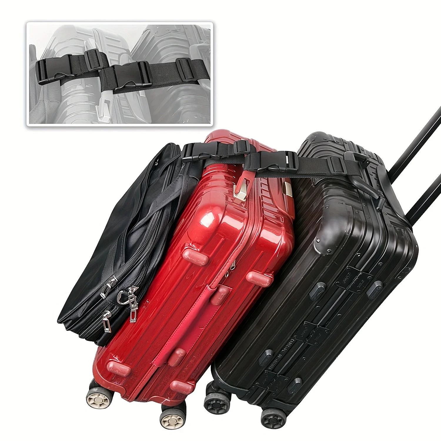 Quality Travel Accessories - Correas ajustables simples para equipaje, correa