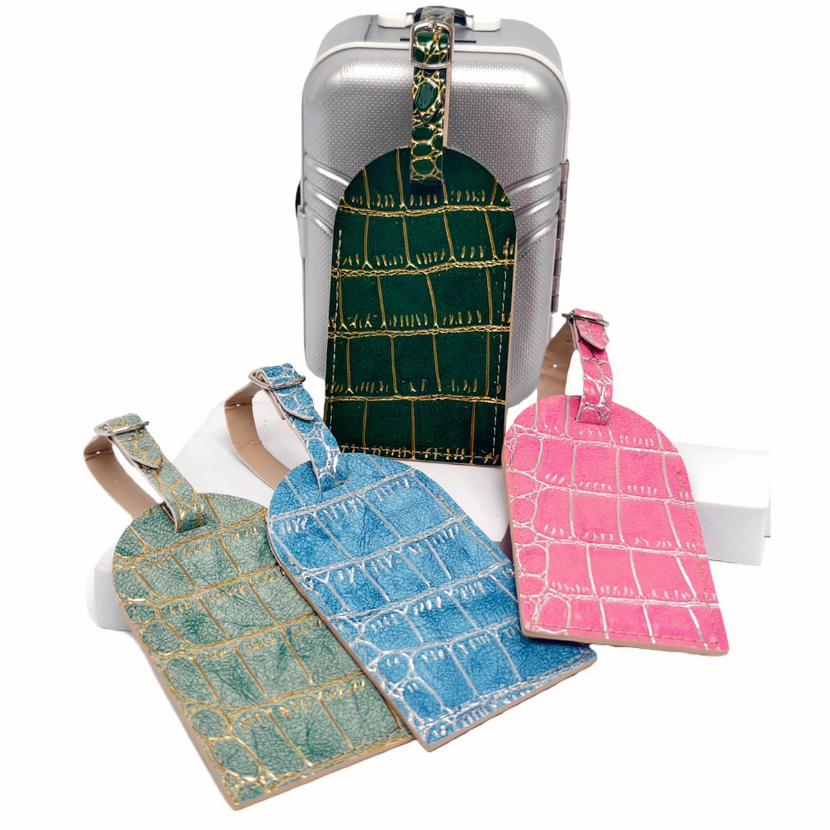 Travel Accessories Name - Etiqueta de equipaje con borde de