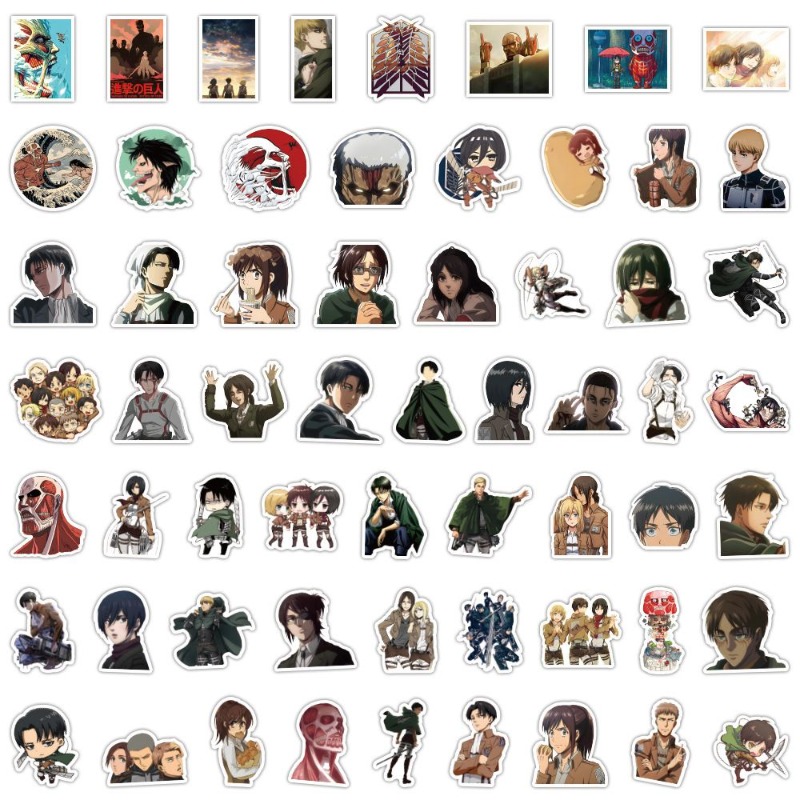 Travel Accessories Cute - 60 pegatinas de anime de Attack
