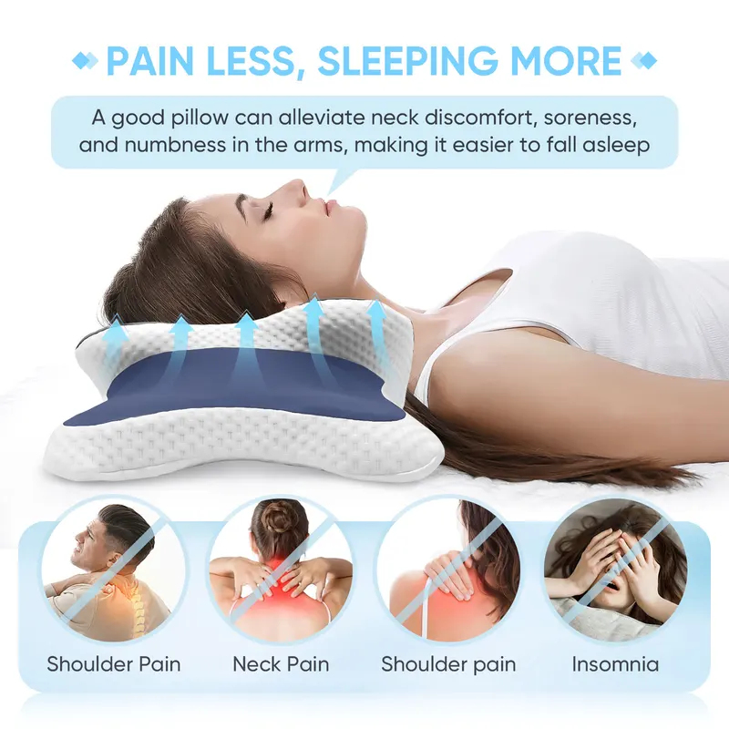 Neck Pillow Memory Foam - Almohada de Espuma Viscoelástica, Almohada Cervical
