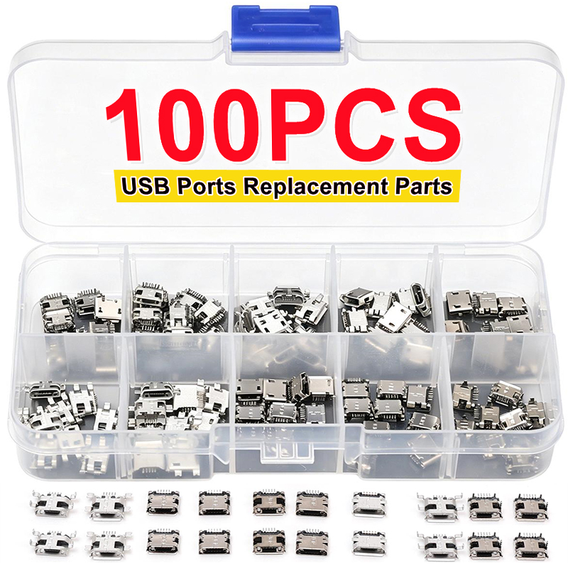 Travel Plug Type C - Paquete de 100 Conectores USB Tipo