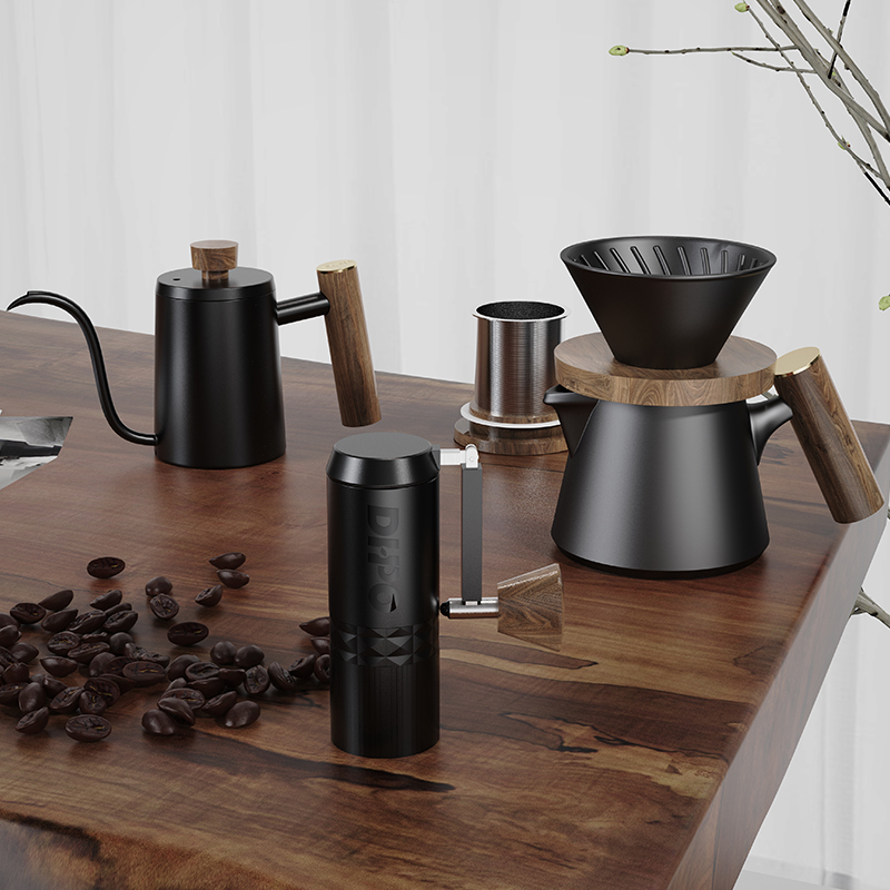 Portable Travel Kettle - DHPO-Juego de café de lujo con