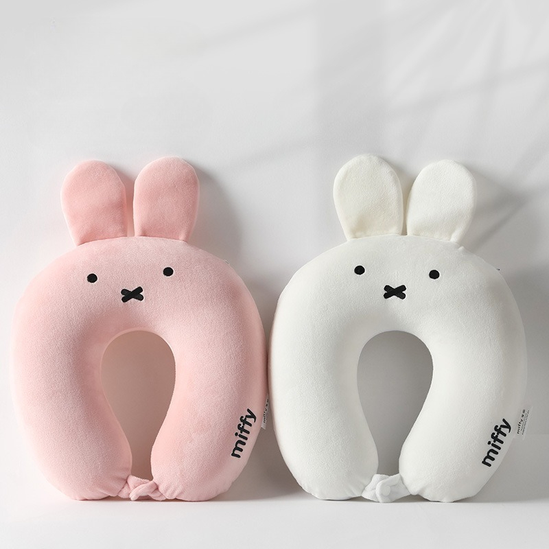 Neck Pillow Memory Foam - Lindo Anime caliente Miffy Orejas de