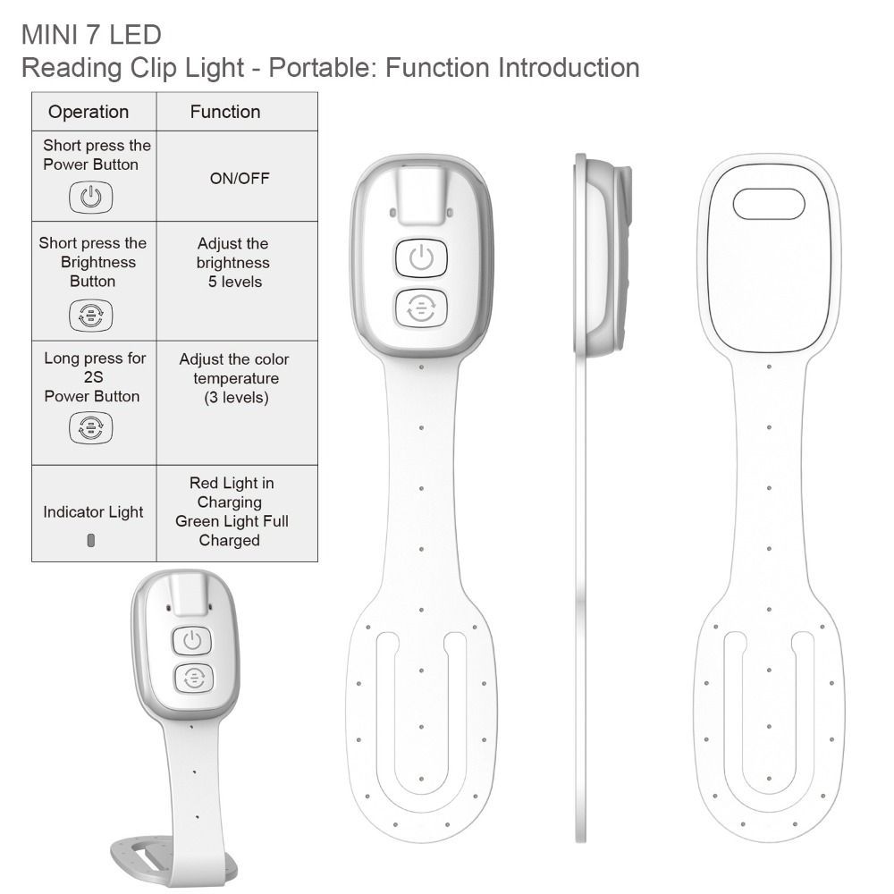 Luz de Lectura 2 en 1 con Clip - Travel Reading Accessories reseña y precio
