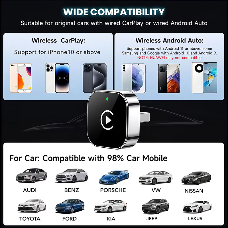 Adaptador Inalámbrico CarPlay  - Travel Plug Type C reseña y precio