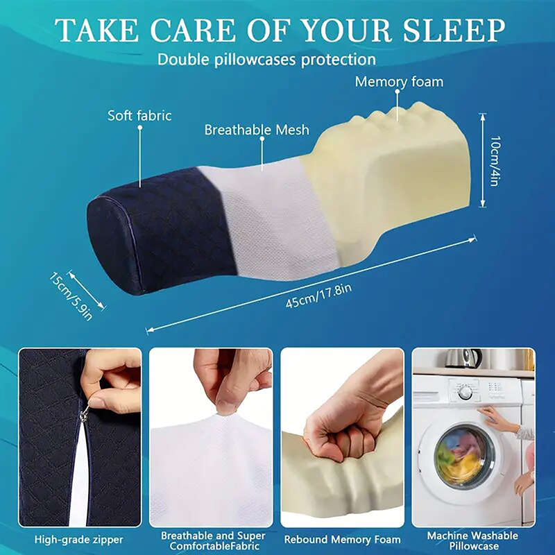 Almohada cervical para aliviar - Neck Pillow Memory Foam reseña y precio