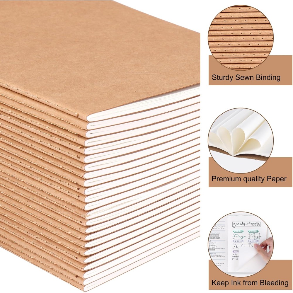 Paquete de 24 Cuadernos Kraft  - Travel Notebook Journal reseña y precio