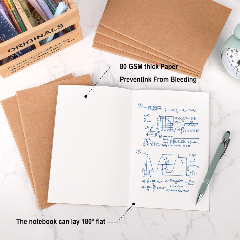 Paquete de 24 Cuadernos Kraft  - Travel Notebook Journal reseña y precio