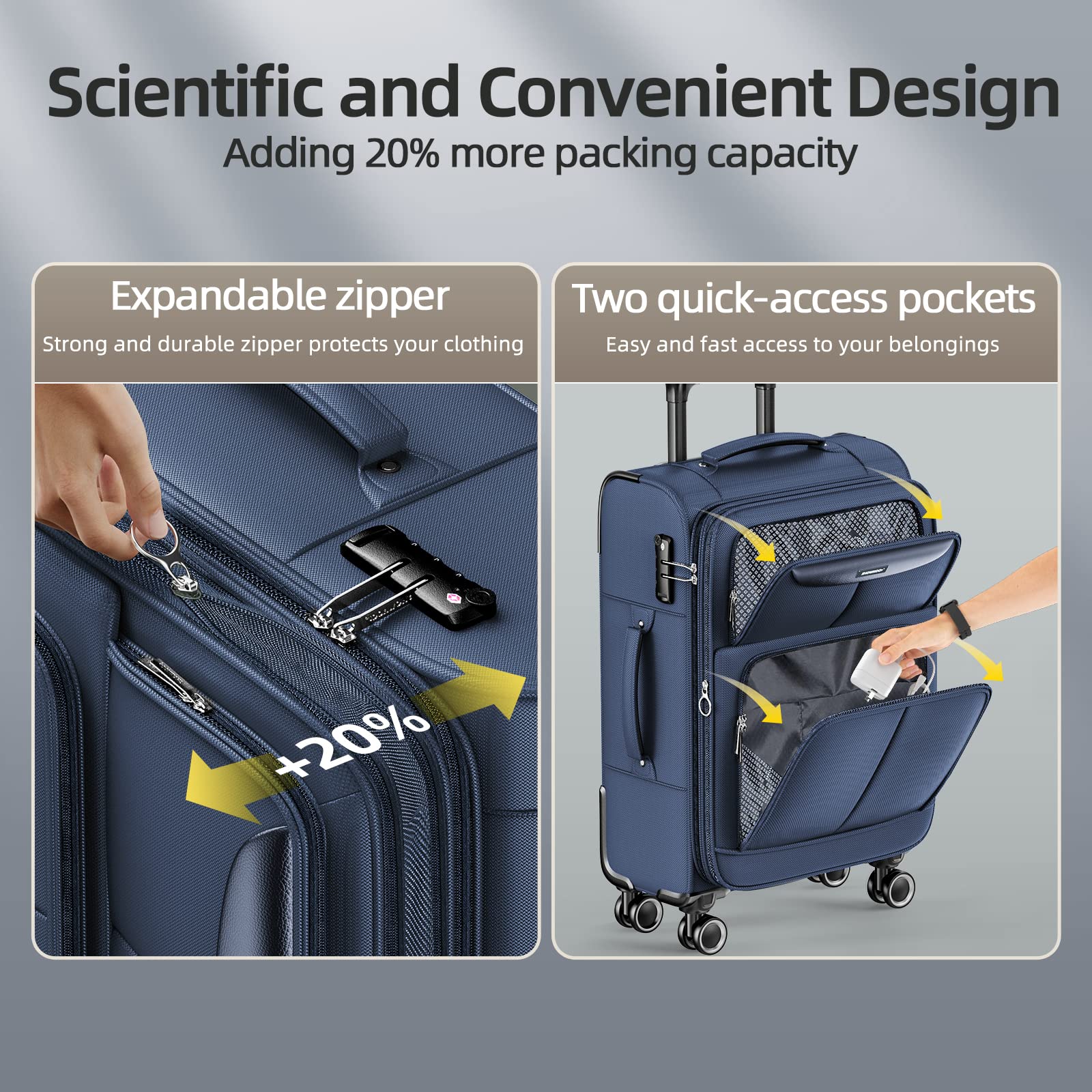 Juego de Maletas SHOWKOO de 3  - Luggage Wheel Replacement reseña y precio